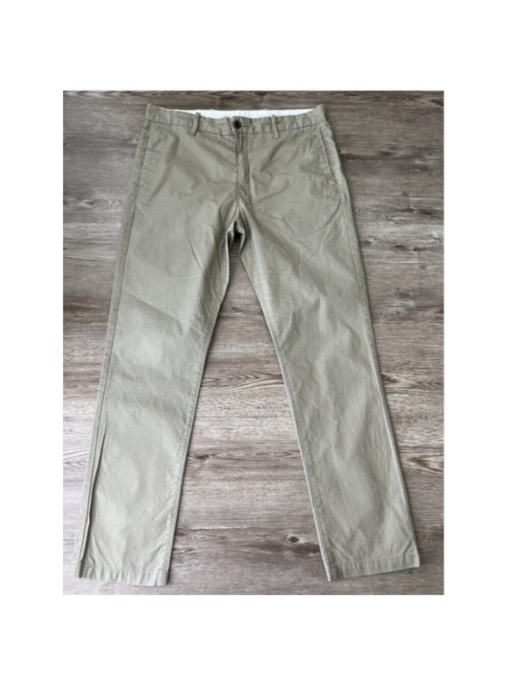 Levis Slim Chino Pants Mens 33x32 Khaki Casual Cotton